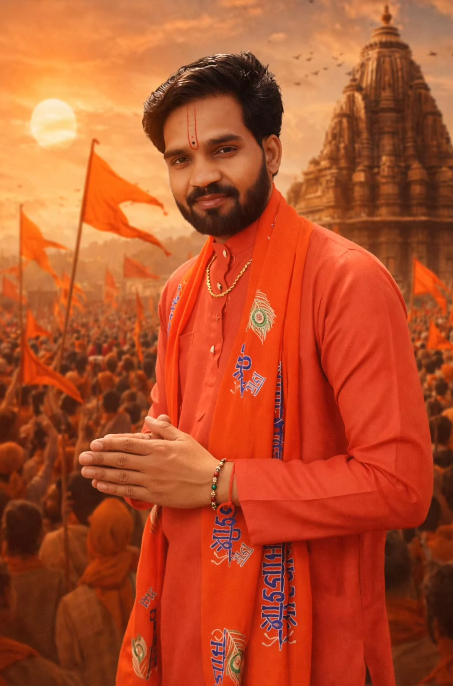 Pandit Kapil Vaidh Ji - Orange Kurta
